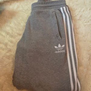 Gray adidas joggers